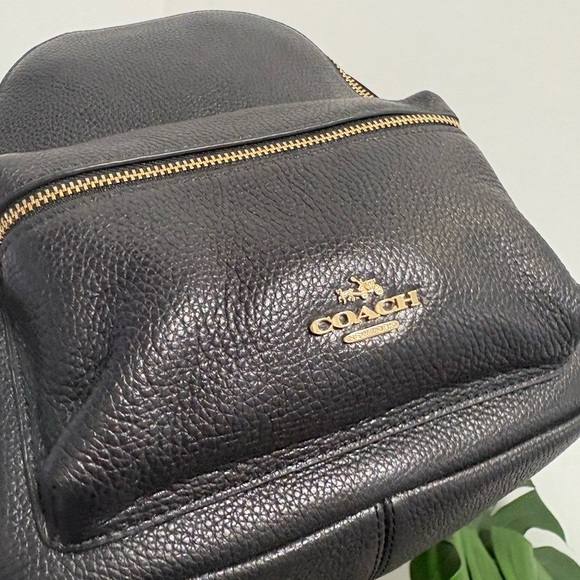 Coach Charlie Black Pebble Leather‎ Small Backpack - Picture 5 of 12